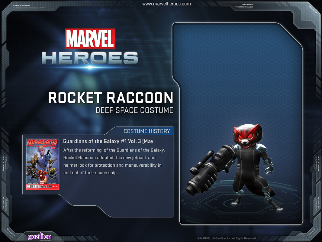 Rocket Raccoon - Marvel Heroes Complete Costume List