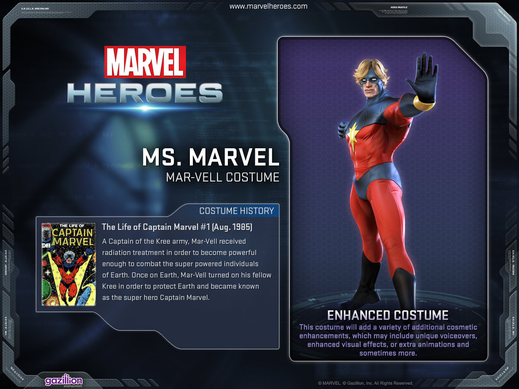 Ms Marvel - Marvel Heroes Complete Costume List