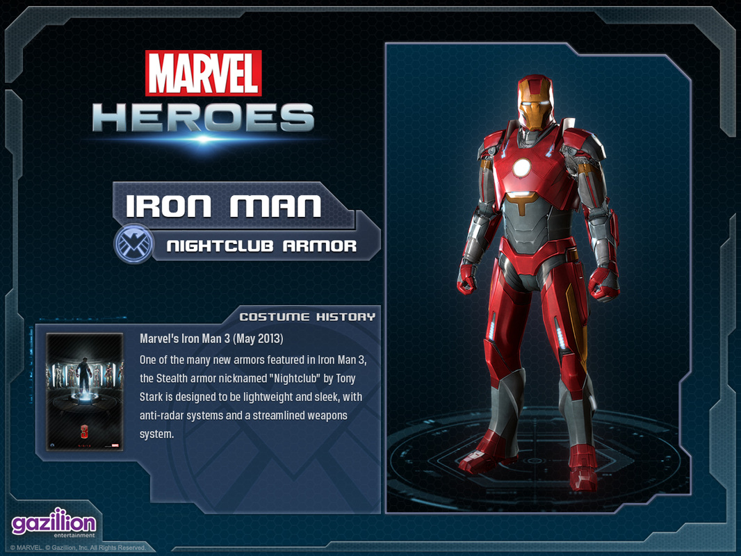 Iron Man   Marvel Heroes Complete Costume List